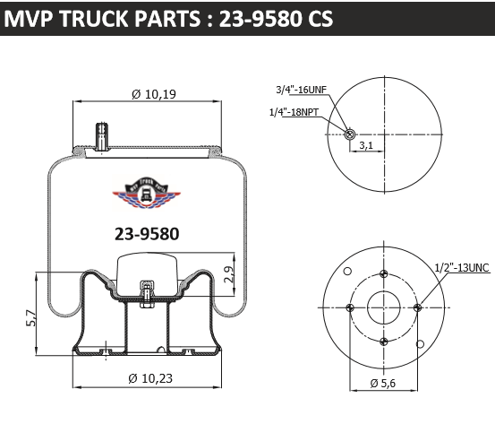 Air Spring, reference W01-358-9580