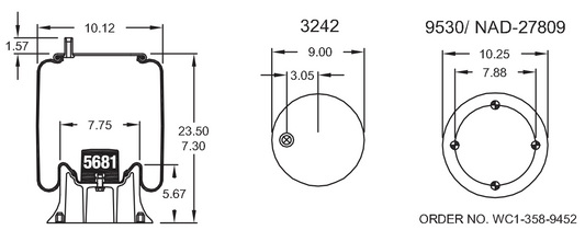 Air Spring, reference W01-358-8855