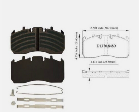 Air Disc Brake Pads, reference D1370 / 29189